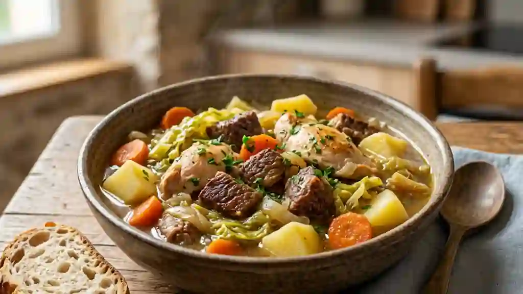Potée paysanne au bœuf et poulet fondant - Photo de présentation
