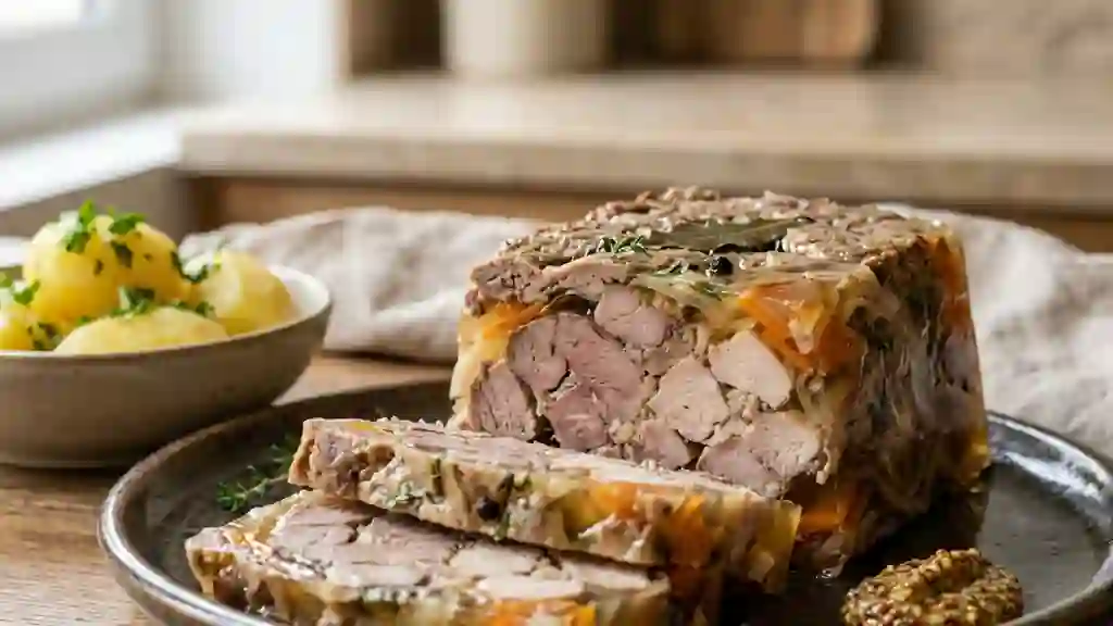 Potjevleesch fondant au lapin et poulet - Photo de présentation