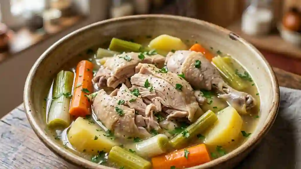 Poule au pot fondante et légumes d'antan - Photo de présentation