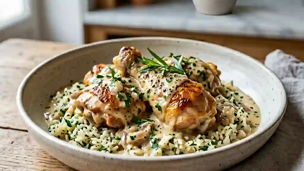 Poule onctueuse au Champagne - Photo de présentation