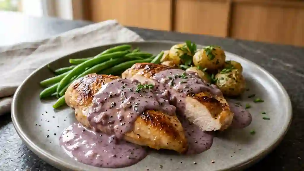 Poulet Crèmeux à la Moutarde Violette - Photo de présentation