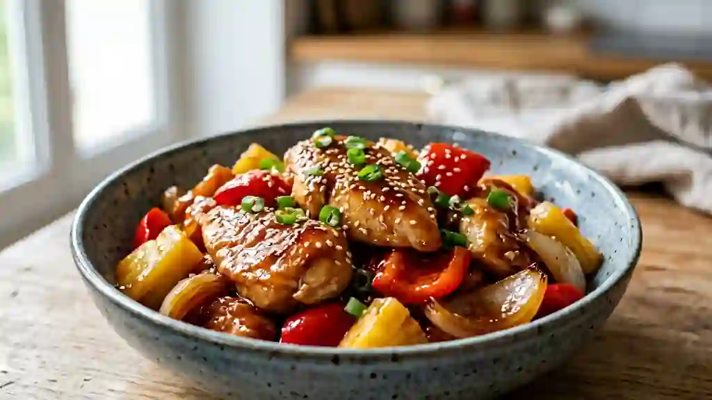 Poulet Aigre-Doux Croustillant et Fruité - Photo de présentation