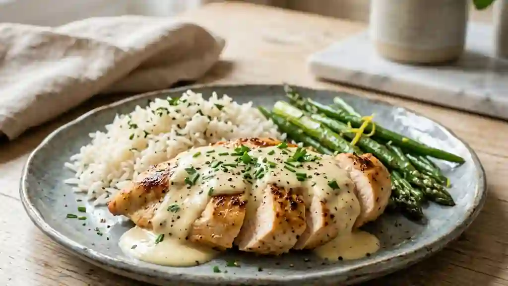 Poulet fondant sauce onctueuse au yaourt - Photo de présentation