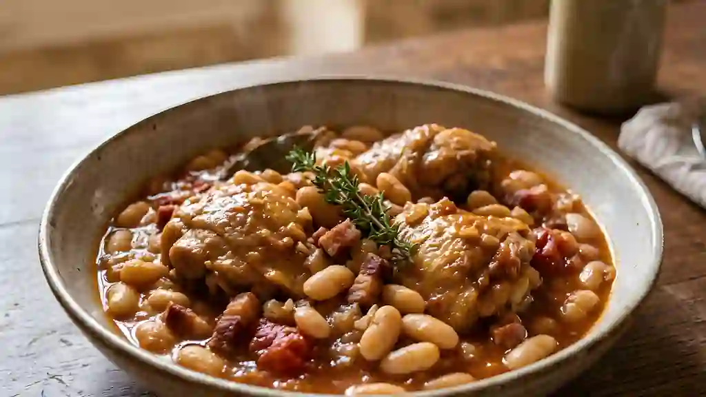Poulet à la toulousaine aux haricots onctueux - Photo de présentation