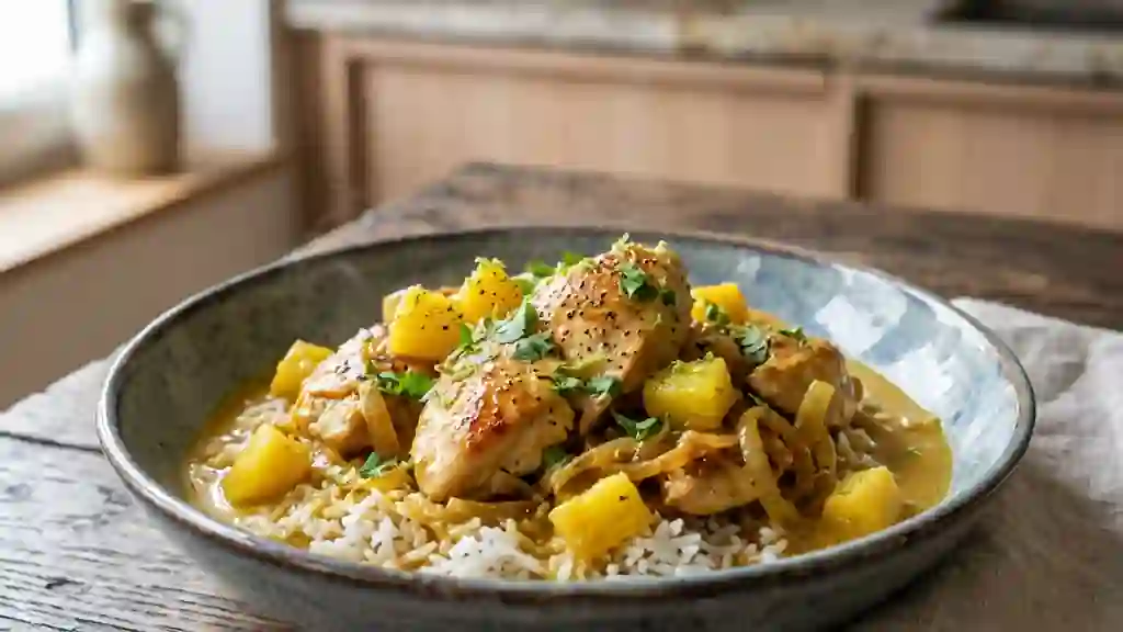 Poulet Coco-Ananas Crémeux au Curry - Photo de présentation