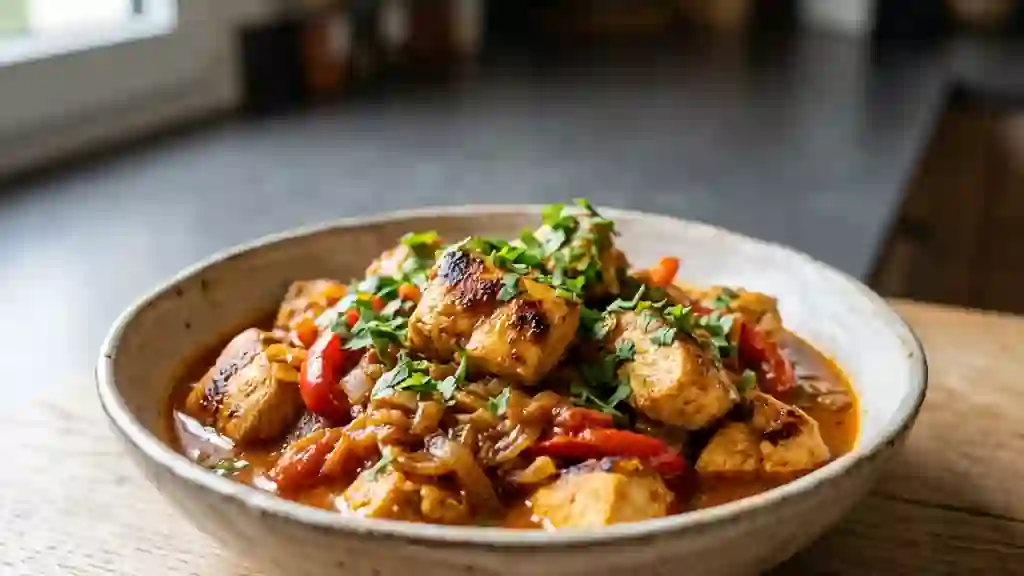 Poulet aux Épices et Poivrons Fondants - Photo de présentation