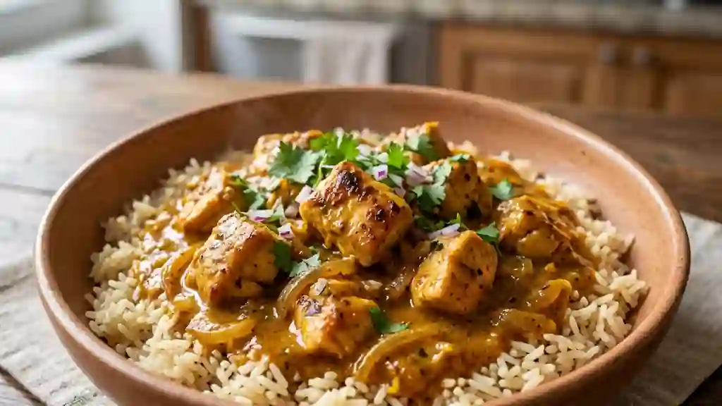 Poulet curry onctueux au lait de coco - Photo de présentation