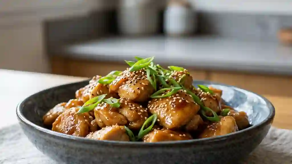 Poulet au gingembre fondant et laqué - Photo de présentation