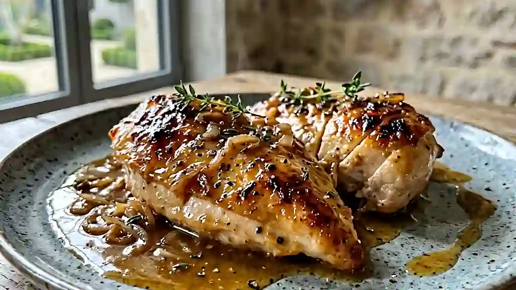 Poulet laqué au miel de fleurs et Sauternes - Photo de présentation