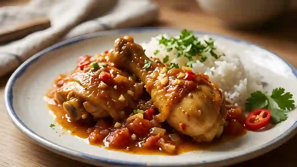 Poulet Beï : Sauté Tendre au Gingembre et Piment - Photo de présentation