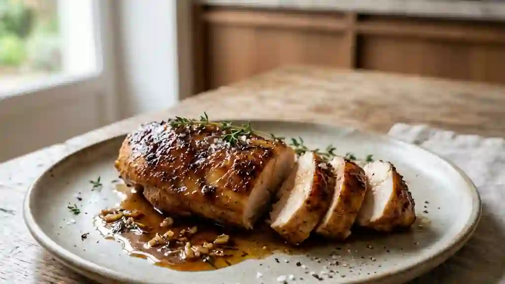 Poulet caramélisé au miel et 4 épices - Photo de présentation