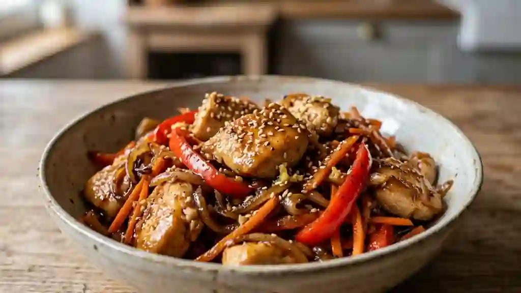 Poulet laqué au miel et gingembre - Photo de présentation