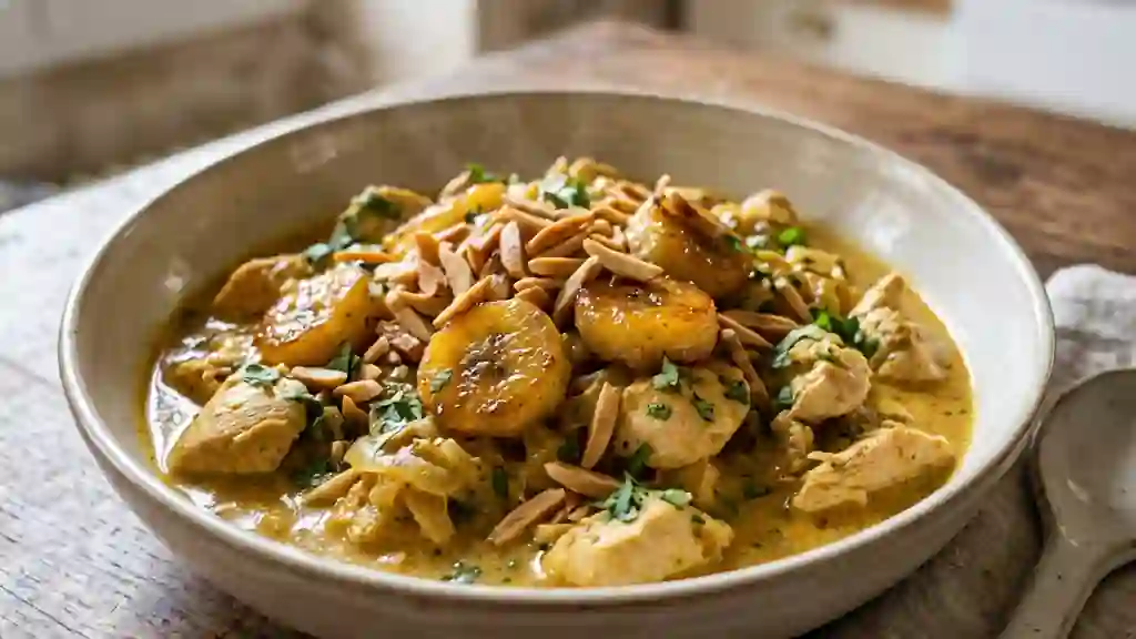 Poulet Coco Crémeux et Bananes Caramélisées - Photo de présentation