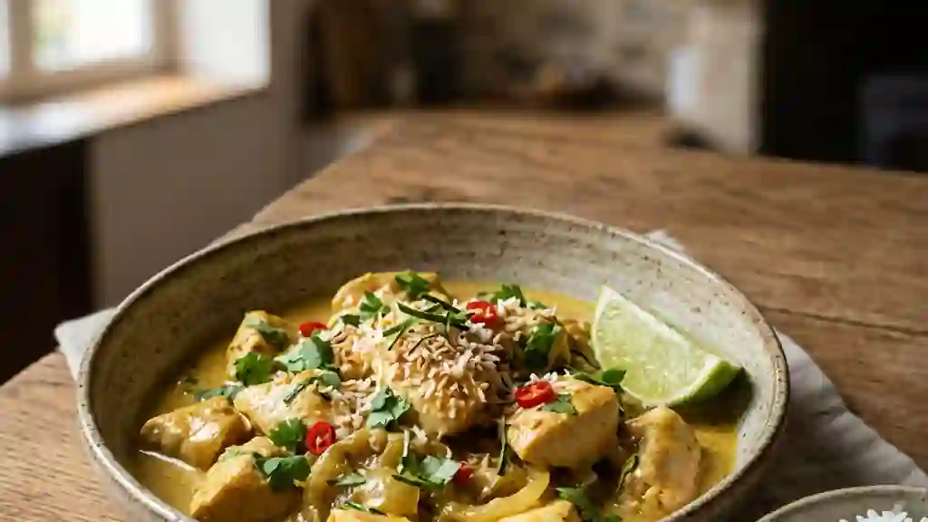 Poulet crémeux au lait de coco et curry - Photo de présentation