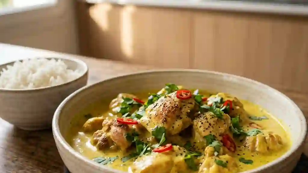 Poulet coco réunionnais tendre et épicé - Photo de présentation