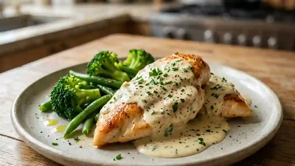 Poulet fondant sauce Boursin - Photo de présentation