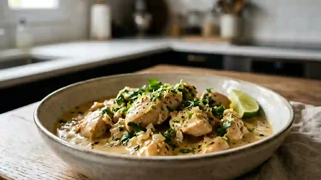 Poulet crémeux au coco et citron vert - Photo de présentation