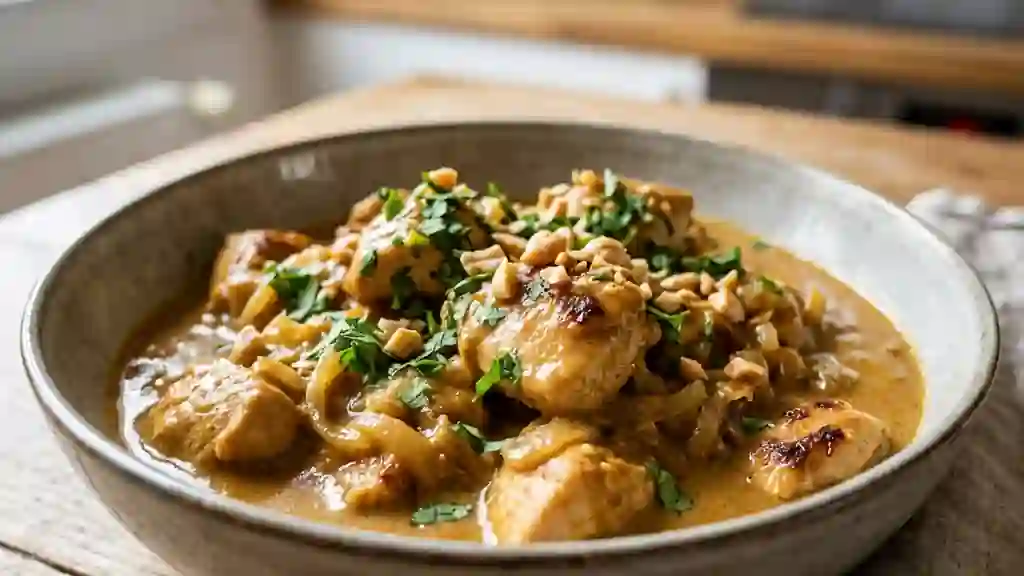 Poulet crémeux au beurre de cacahuète et coco - Photo de présentation