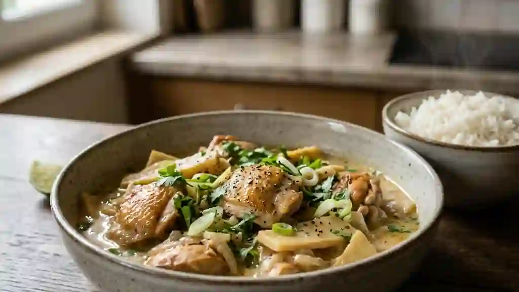 Poulet crémeux au coco et bambou croquant - Photo de présentation