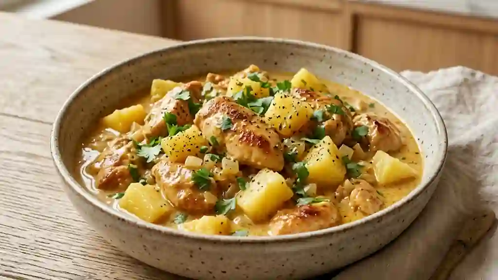 Poulet Coco Ananas Fondant au Curry - Photo de présentation