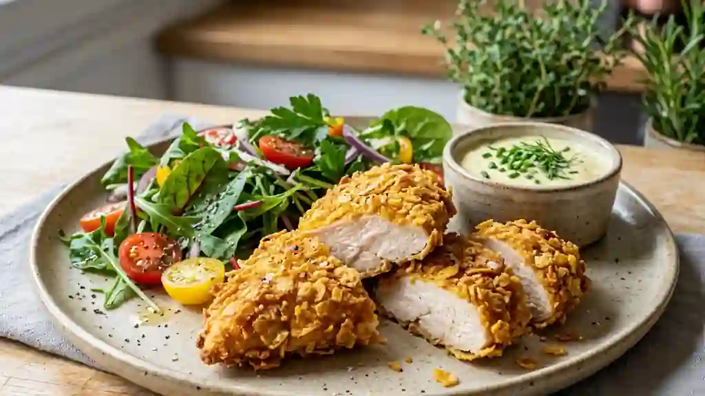 Poulet pané aux corn flakes extra croustillant - Photo de présentation