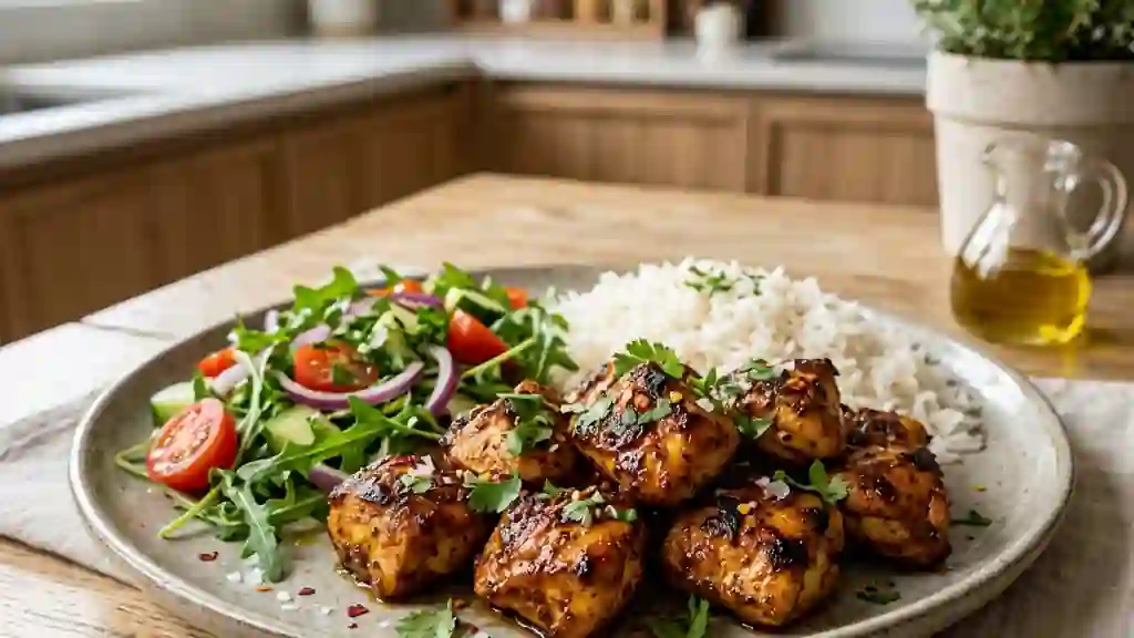 Dés de Poulet Grillés aux Épices - Photo de présentation