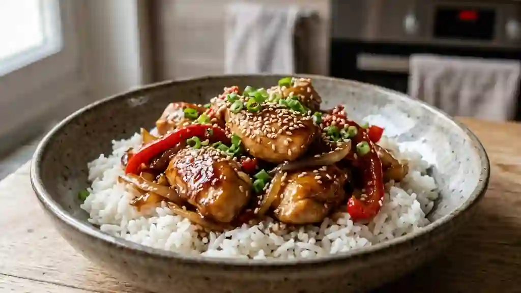 Poulet Caramélisé au Miel et Gingembre - Photo de présentation
