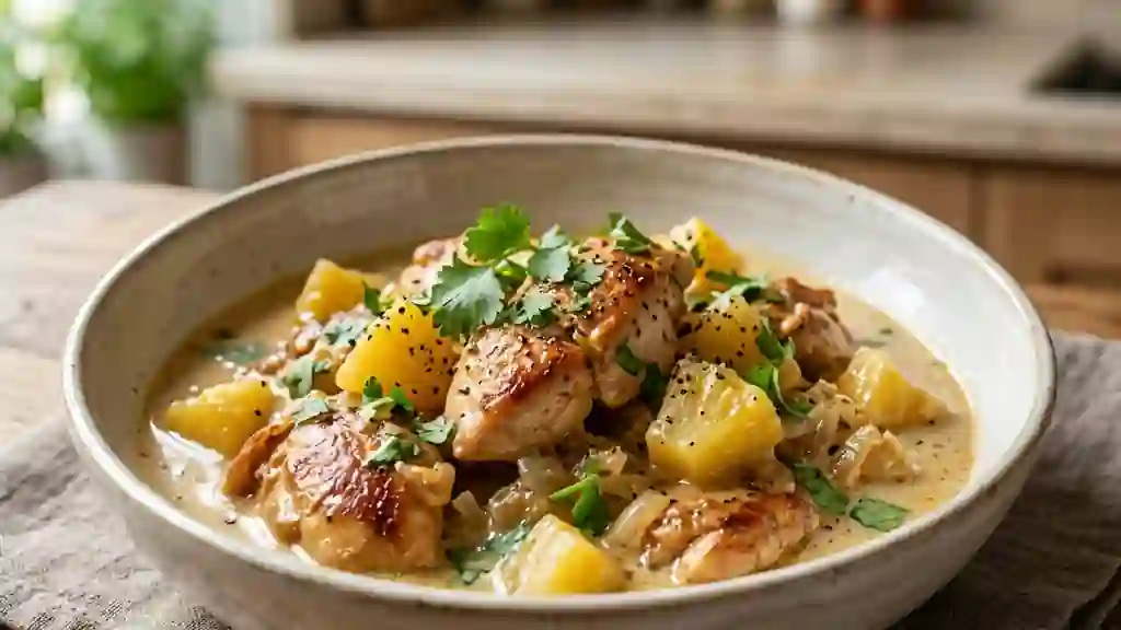 Poulet coco-ananas fondant et parfumé - Photo de présentation