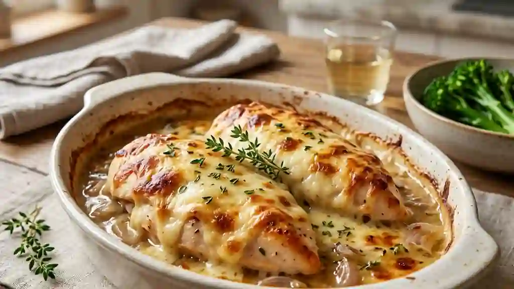 Poulet fondant au Beaufort gratiné - Photo de présentation