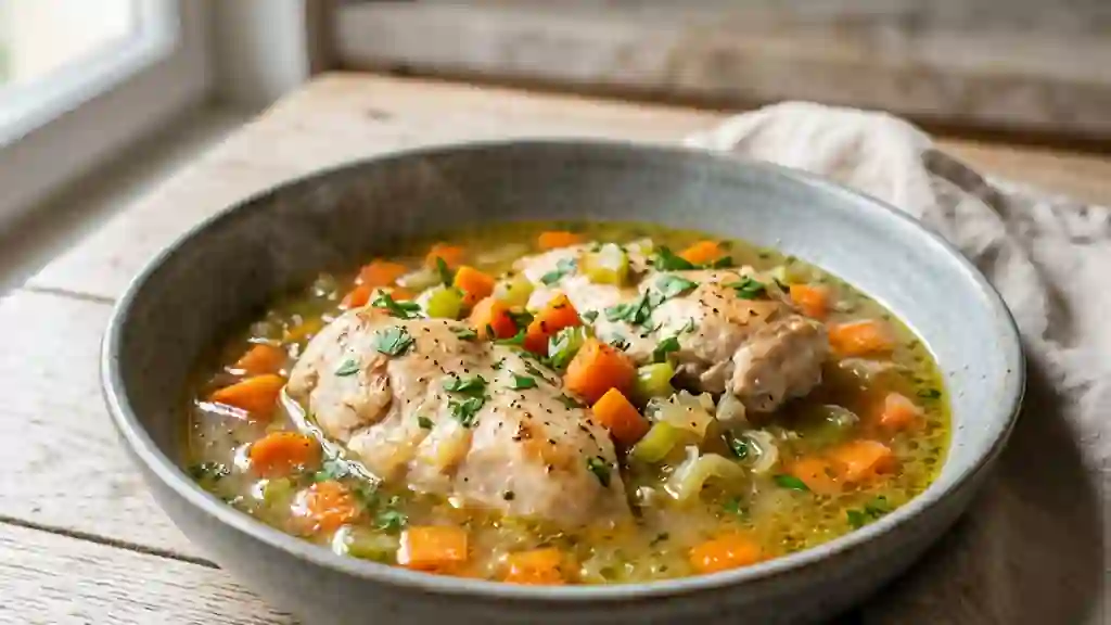 Poulet au citron fondant et légumes croquants - Photo de présentation