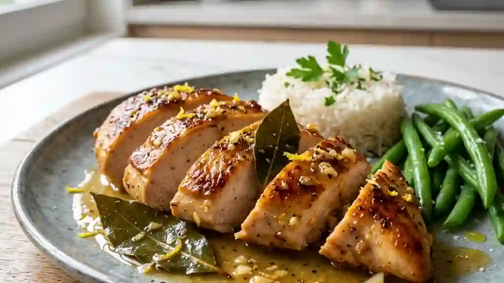 Poulet acidulé au laurier et citron - Photo de présentation