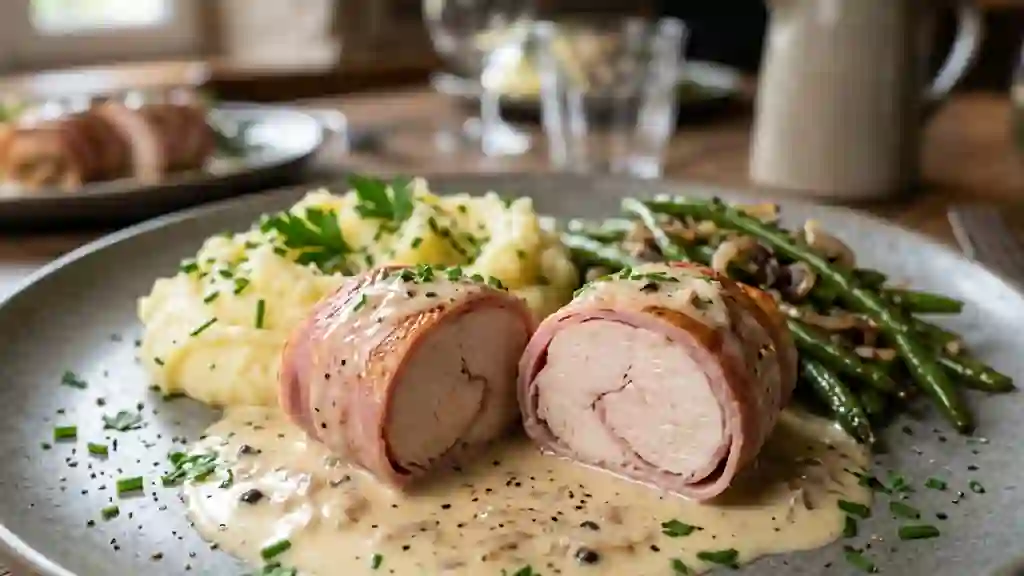 Poulet au Jambon Sauce Onctueuse au Vin Blanc - Photo de présentation