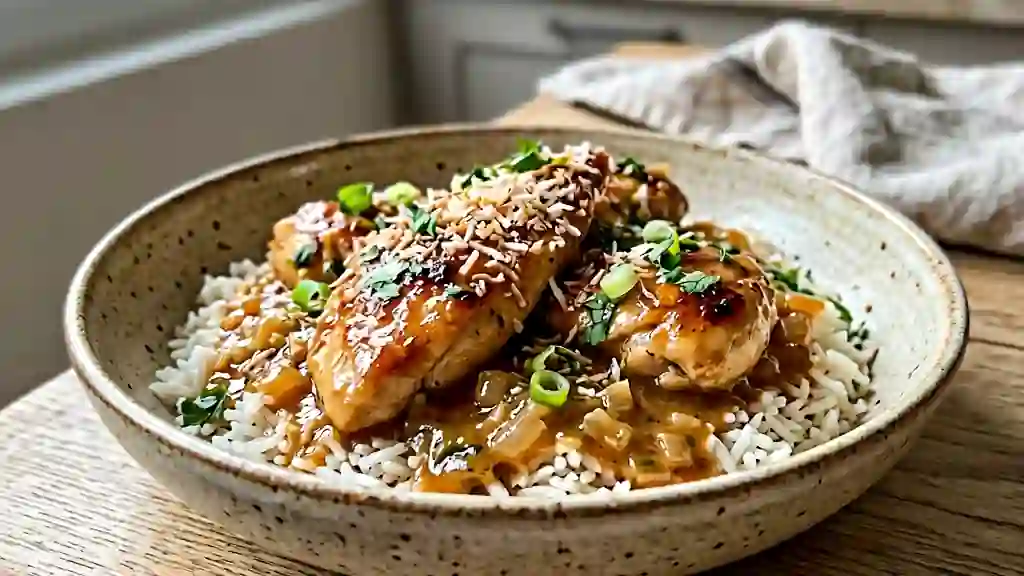 Poulet Caramélisé au Rhum et Coco Onctueux - Photo de présentation