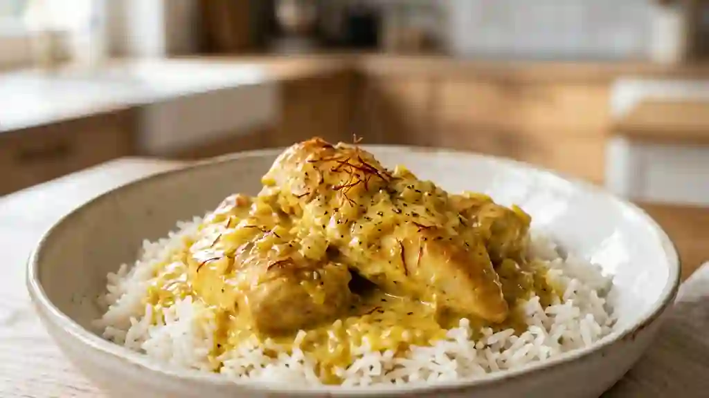 Poulet Fondant à la Crème de Safran - Photo de présentation