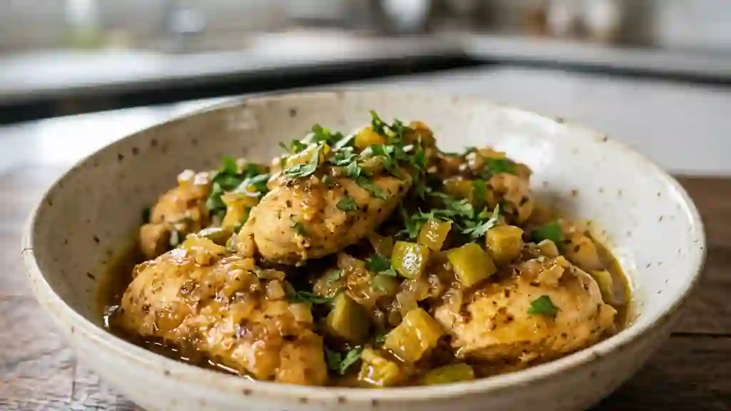 Poulet sauté aux citrons verts confits - Photo de présentation