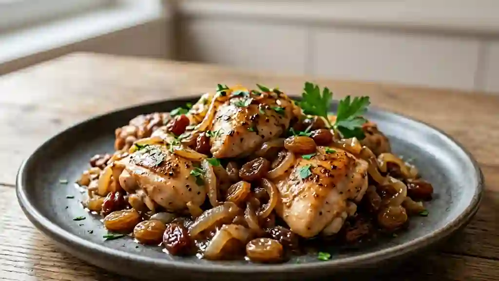 Poulet Fondant aux Oignons Caramélisés - Photo de présentation