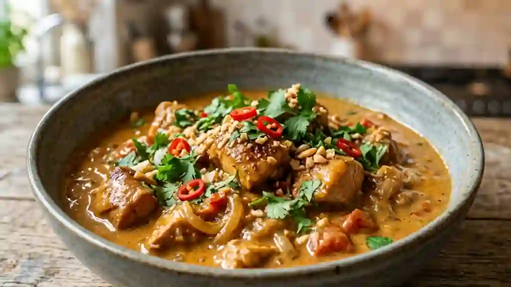 Poulet fumé à l'arachide crémeux - Photo de présentation