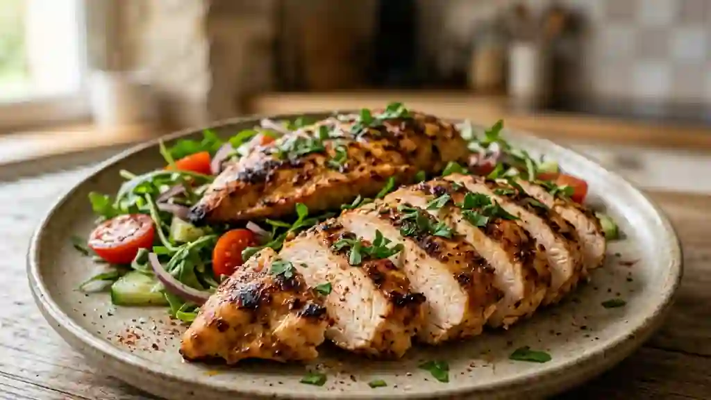 Poulet mariné au yaourt tendre et citronné - Photo de présentation