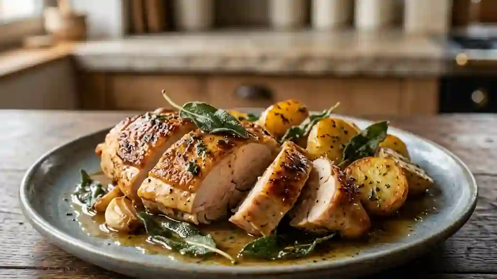 Poulet infusé au beurre de sauge - Photo de présentation