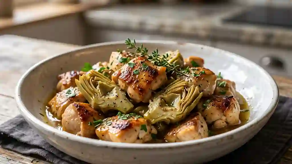 Poulet Citronné aux Cœurs d'Artichauts - Photo de présentation