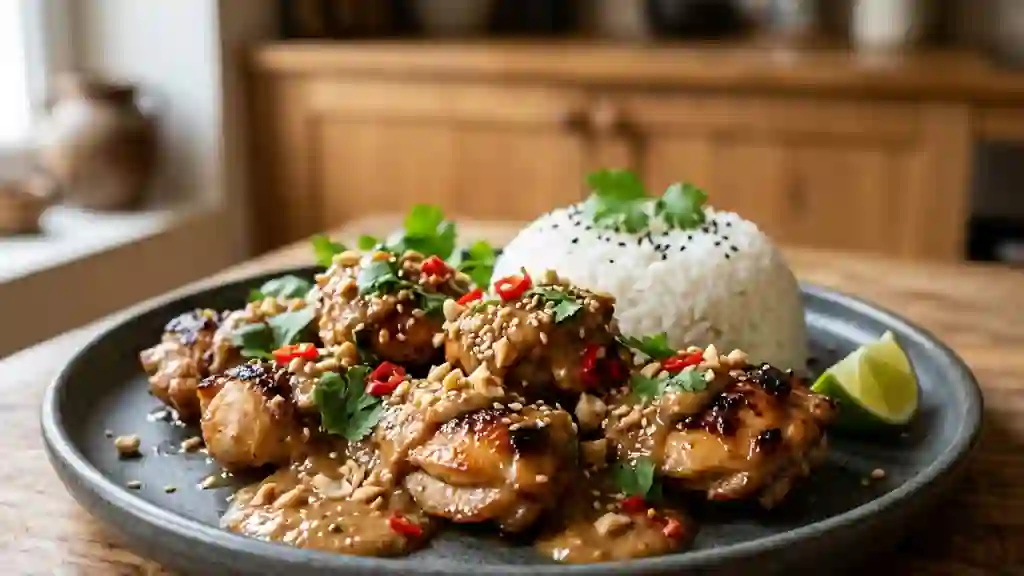 Poulet Satay Crémeux à la Cacahuète - Photo de présentation