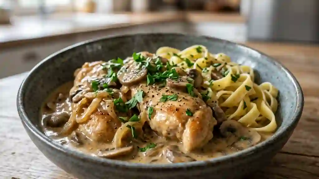 Poulet Fondant à la Bière et Champignons - Photo de présentation