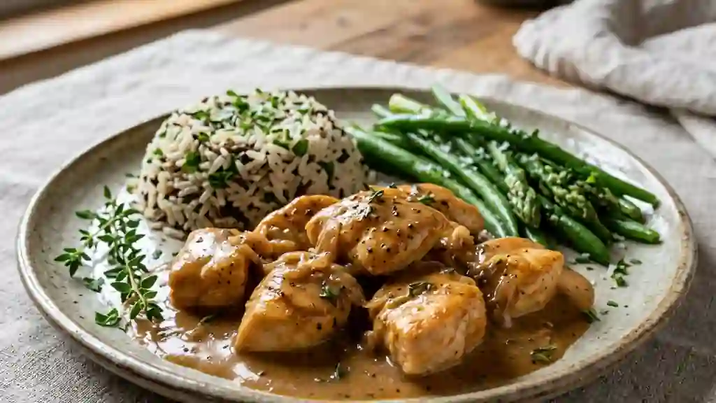 Poulet fondant au Banyuls et crème onctueuse - Photo de présentation