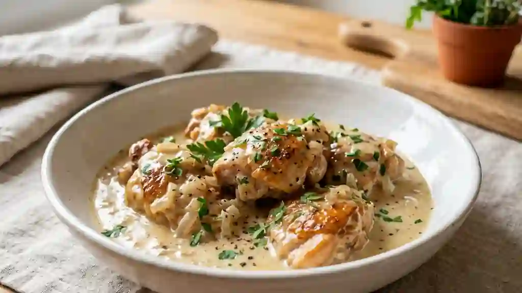 Poulet au Riesling onctueux et parfumé - Photo de présentation