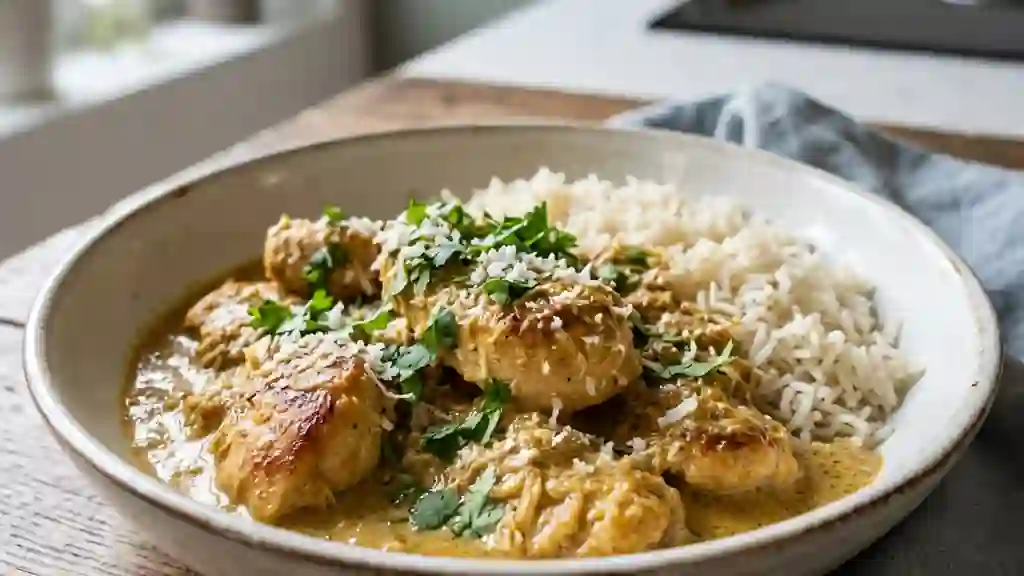 Poulet Onctueux à la Noix de Coco et Curry - Photo de présentation