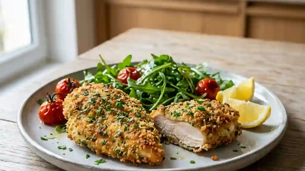 Poulet croustillant aux herbes fraîches - Photo de présentation