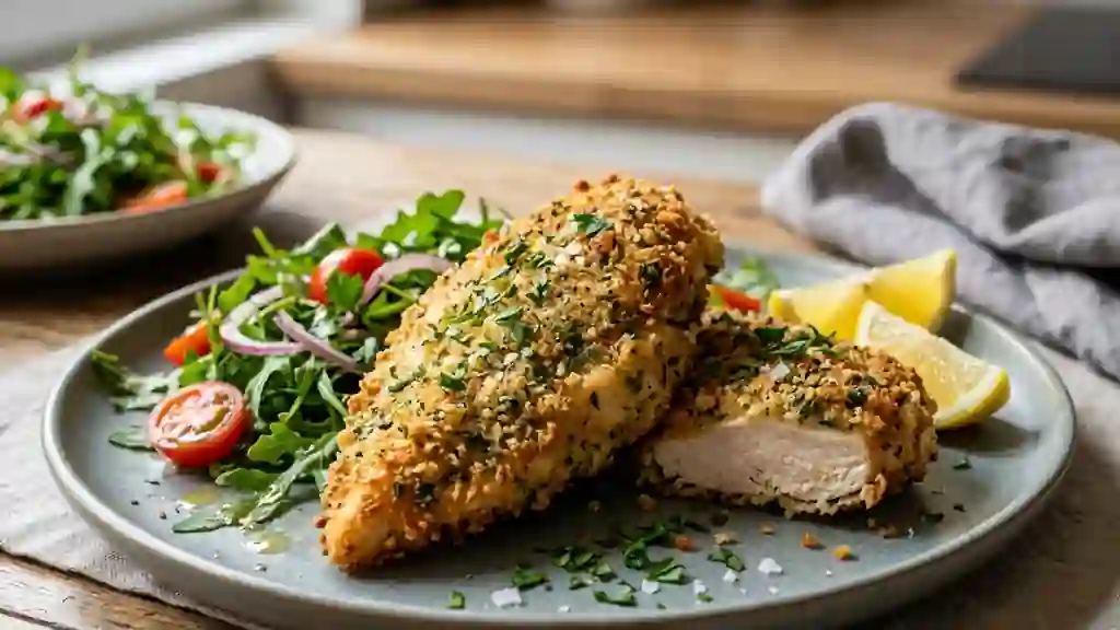 Poulet croustillant au thym et persil - Photo de présentation