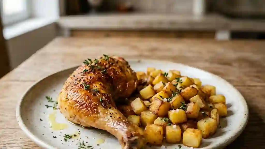 Poulet Paysan et Rissolé de Pommes de Terre - Photo de présentation