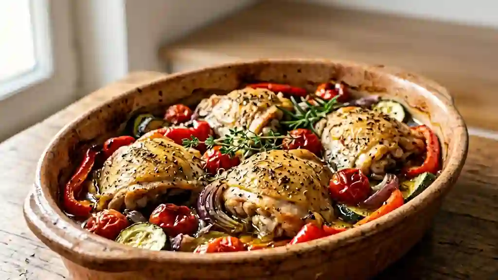 Poulet provençal aux légumes fondants - Photo de présentation