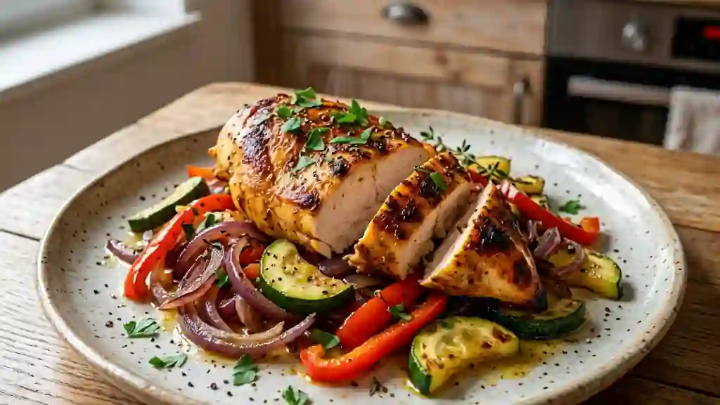 Poulet paprika-cumin et légumes du soleil - Photo de présentation